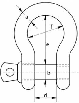 Рис.1. Чертеж скобы такелажной G-3161