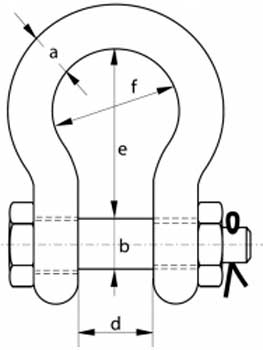 Рис.1.Чертеж скобы такелажной G-3163