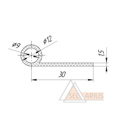 Уплотнение ПР-76 - габаритный чертеж 1